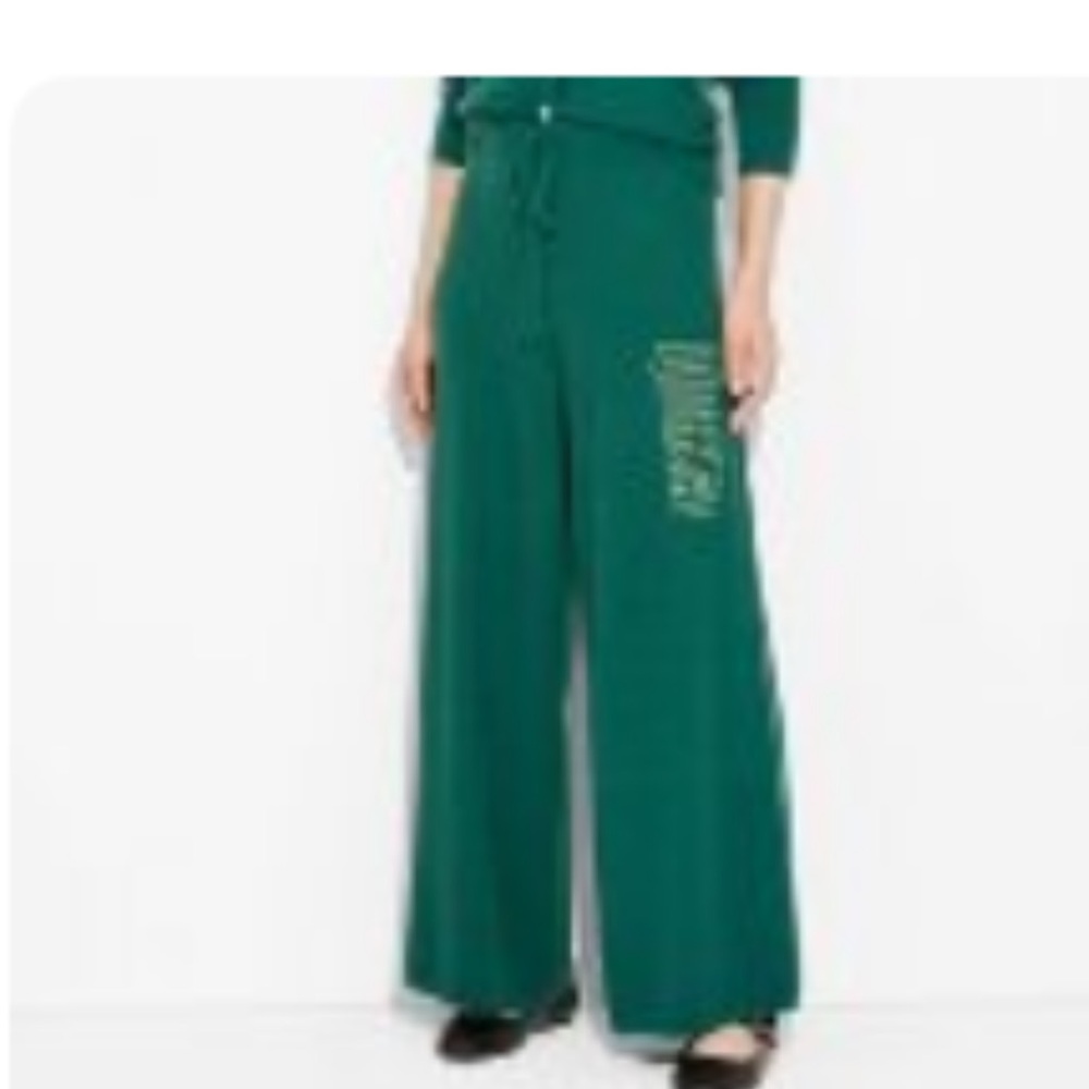 Kids Teal Wide-Leg Pants - Picture 5 of 6